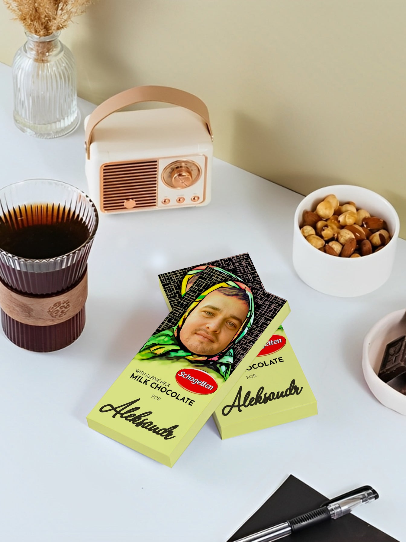 Personalised "Alionka" Chocolate Bar With Your Face