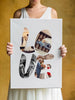 Load image into Gallery viewer, Didelės Love raides ant drobės su jūsų nuotraukomis