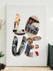 Load image into Gallery viewer, Didelės Love raides ant drobės su jūsų nuotraukomis