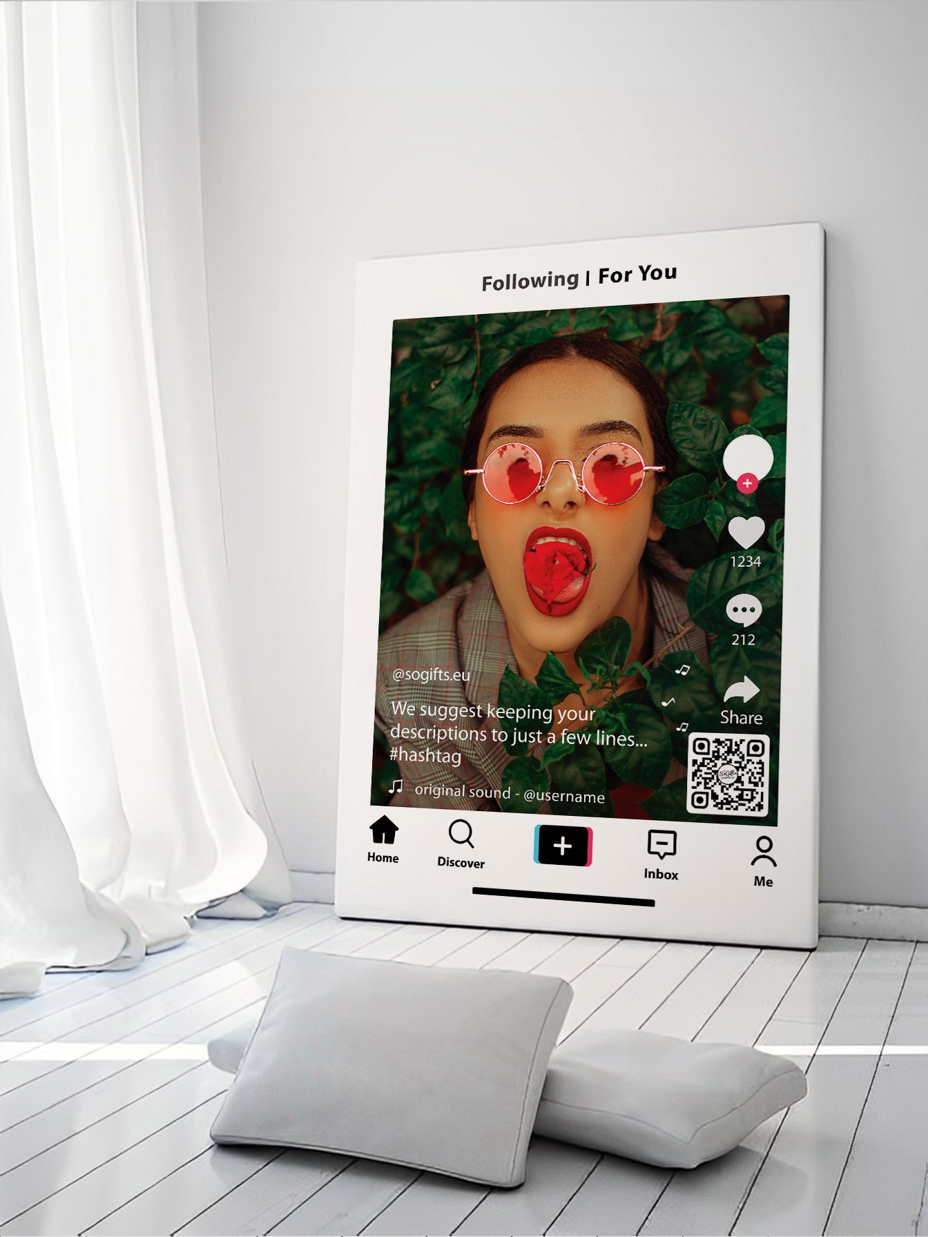 Personalised "TikTok" On the Canvas with your photo